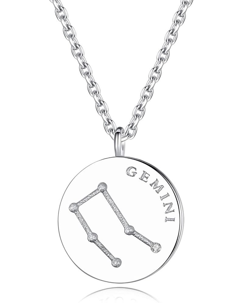 Zodiac Necklace 925 Sterling Silver Constellation Jewelry for Women Gemini (5.21-6.20) $14.55 Necklaces