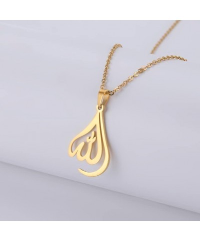 Allah Pendant Necklace Islamic Symbols Arabic Script Choker Middle East Crescent Allah Muslim Gifts Religious jewellery Women...