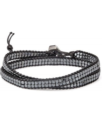 2 Wrap Bracelets Black, Gun Metal $12.71 Bracelets