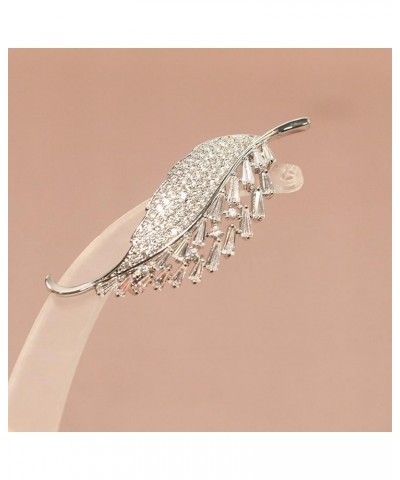 Brooch Pins For Women Fashion, Elegant Leaf Corsage Brooches Jewelry for Women Fashion Pearl Costume Broaches and Pins Silver...