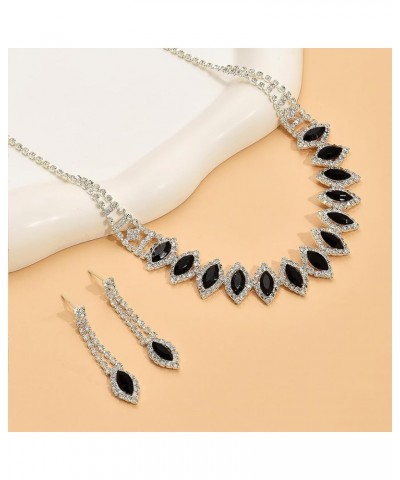 4-5 Pieces Jewelry Set for Prom Brides,Women's Silver Rhinestone Evening Bag Jewelry Sets Accessories Style33 $8.69 Jewelry Sets