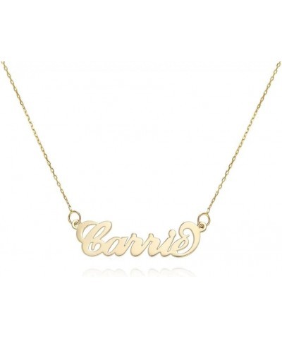 MYKA - Personalized "Carrie” Name Necklace in Sterling Silver 925, Rose Gold & Gold Plating, Yellow & White Gold – Custom Pen...