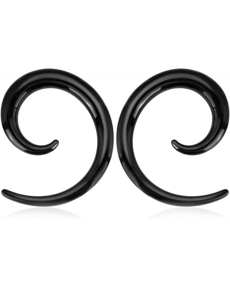 2pcs Stainless Steel Spiral Ear Plugs Hanger Ear Tapers Ear Weights Piercing Gauges 12g 8g 6g 4g 2g 0g Black, 4g $9.89 Body J...