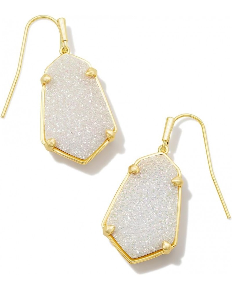 Alexandria Drop Earrings one size Gold Iridescent Drusy $51.30 Earrings