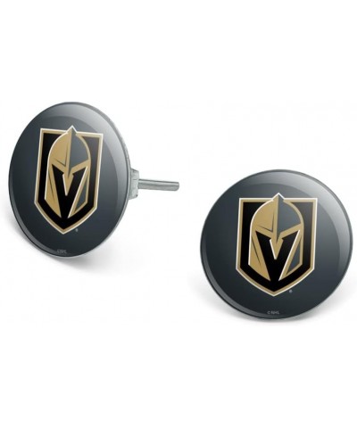 Vegas Golden Knights Logo Novelty Silver Plated Stud Earrings $8.99 Earrings