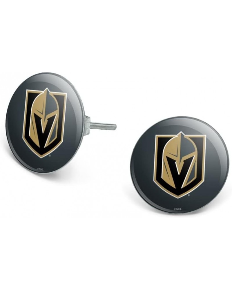 Vegas Golden Knights Logo Novelty Silver Plated Stud Earrings $8.99 Earrings