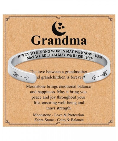 Inspriational Bracelet Gifts for Daughter Grandma Mother In Law Sister Silver Cuff Bracelet Gift for Her Grandma $7.66 Bracelets