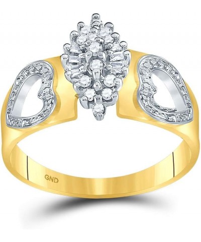 10k Yellow OR White Gold Ladies Womens Diamond Cluster Ring (0.15 cttw.) Yellow Gold $102.96 Rings