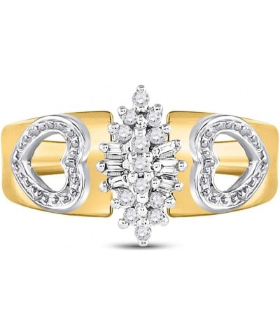 10k Yellow OR White Gold Ladies Womens Diamond Cluster Ring (0.15 cttw.) Yellow Gold $102.96 Rings