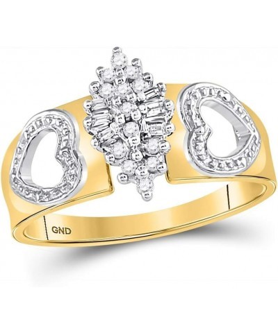 10k Yellow OR White Gold Ladies Womens Diamond Cluster Ring (0.15 cttw.) Yellow Gold $102.96 Rings