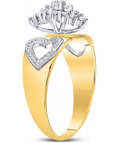 10k Yellow OR White Gold Ladies Womens Diamond Cluster Ring (0.15 cttw.) Yellow Gold $102.96 Rings