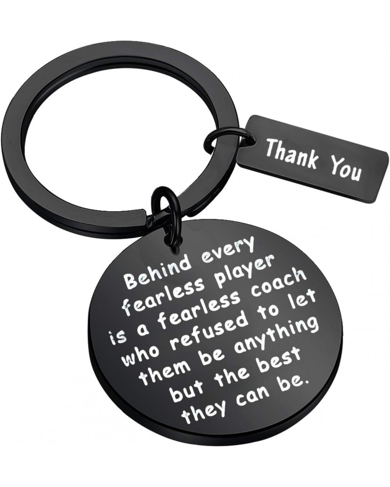 Coach Gifts Coach Keychain Behind Every Fearless Player Is A Fearless Coach Thank You Gift For Coach Coach Jewelry (Coach Bla...