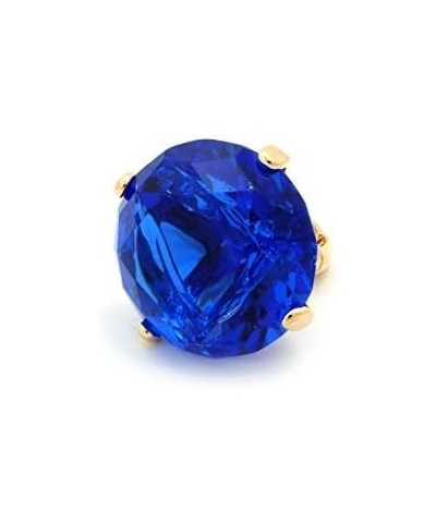 Women's Extra Big Rhinestone Fashion Stretch Ring Blue/Gold-Tone $10.82 Rings