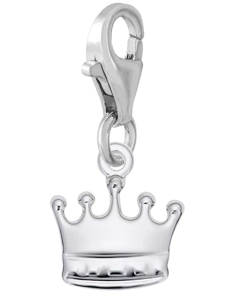 Crown Charm with Lobster Clasp Sterling Silver $17.50 Bracelets