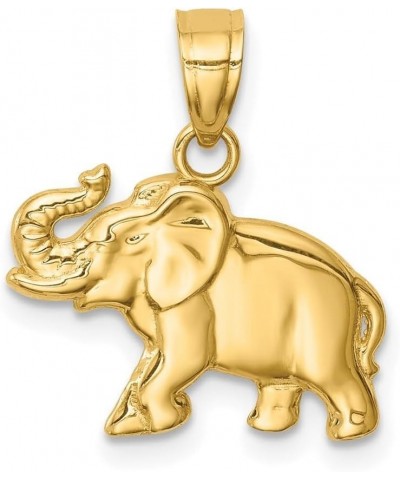 14k Yellow Gold Elephant Pendant Fine Jewelry for Women $93.08 Pendants