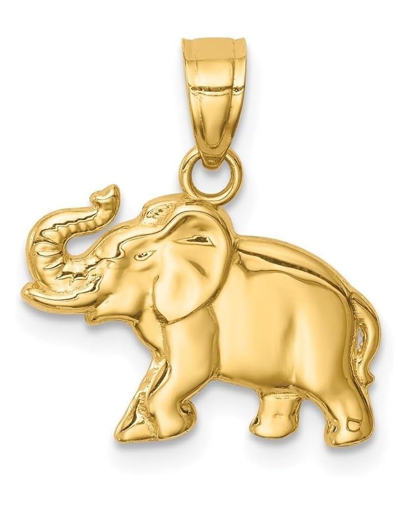 14k Yellow Gold Elephant Pendant Fine Jewelry for Women $93.08 Pendants