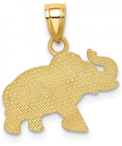 14k Yellow Gold Elephant Pendant Fine Jewelry for Women $93.08 Pendants