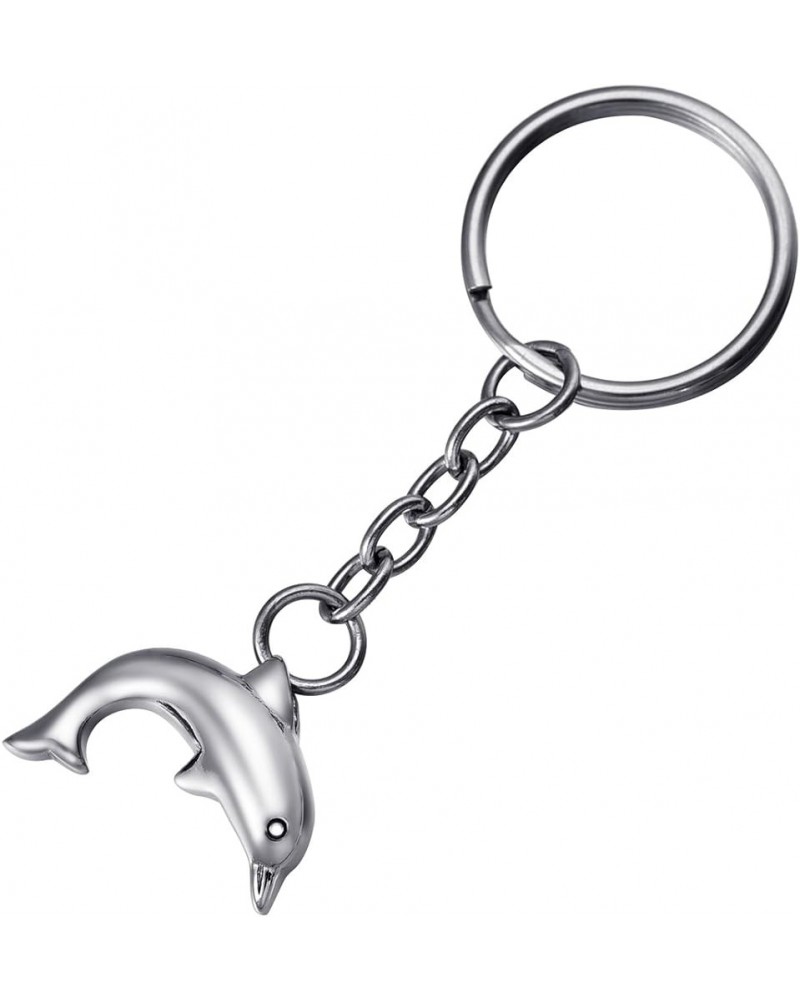 Luck Fish Urn Keychain, Stainless Steel Cremation Jewelry for Ashes Memorial Keepsake Dolphin $9.95 Necklaces