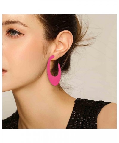 Fashion Resin Water drop dangle earrings for women big Circle punk hoop drop earrings geometry jewelry Jewelry Pink $7.53 Ear...