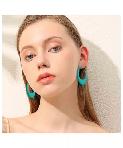 Fashion Resin Water drop dangle earrings for women big Circle punk hoop drop earrings geometry jewelry Jewelry Pink $7.53 Ear...