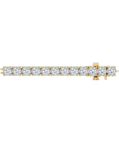 4 to 4.36 Carat Diamond Tennis Bracelet in 10K Gold (7 Inch to 8 Inch) Yellow Gold 8.0 Inches $905.15 Bracelets