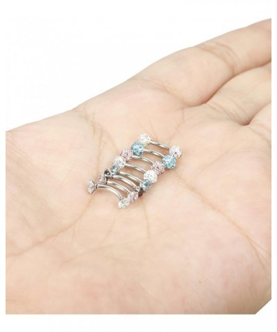 8-12Pcs 16G Stainless Steel Eyebrow Ring Lip Ring Body Piercing Jewelry 6-12mm 8Pcs, 6mm $9.53 Body Jewelry