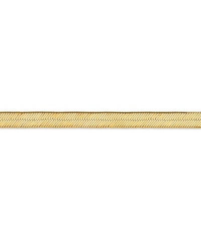 14K SOLID Yellow Gold 3mm or 4mm or 4.7mm or 6mm Shiny Imperial Herringbone Chain Necklace or Bracelet for Pendants and Charm...