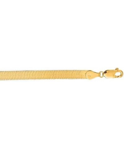 14K SOLID Yellow Gold 3mm or 4mm or 4.7mm or 6mm Shiny Imperial Herringbone Chain Necklace or Bracelet for Pendants and Charm...