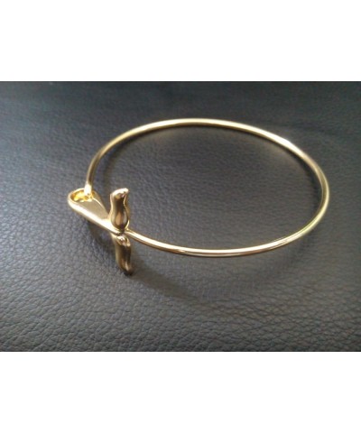 Sea Jewelry Easy Open Whale Tail Buckle Bangle Cuff gold $10.59 Bracelets