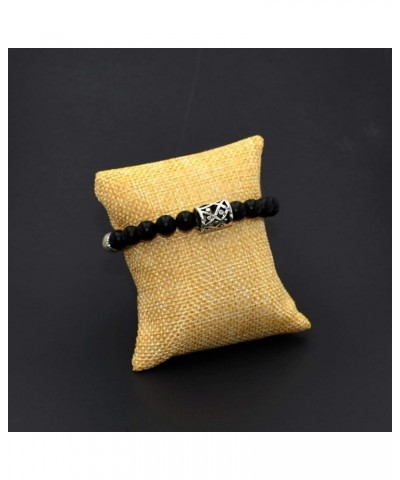 Handmade Bracelet Collection - (Ethnic Wallet Gift) Metal Cylinder Beaded Matte Onyx/Picasso Jasper $10.55 Bracelets