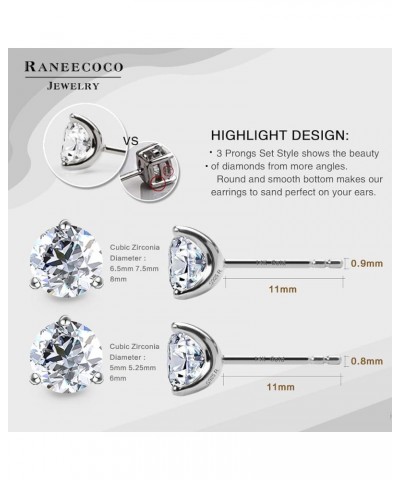 STUNNING FLAME" 18K Gold Plated Silver Brilliant Cut Simulated Diamond Cubic Zirconia Stud Earrings 2.0 carats 14k Gold Post ...