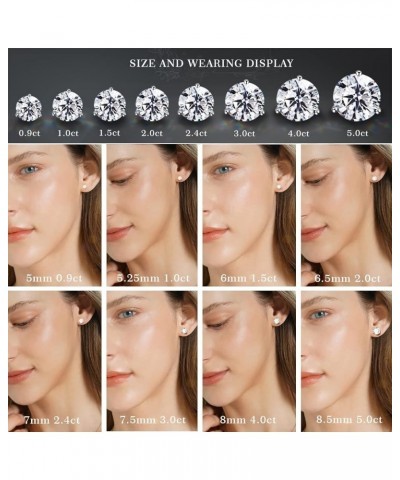 STUNNING FLAME" 18K Gold Plated Silver Brilliant Cut Simulated Diamond Cubic Zirconia Stud Earrings 2.0 carats 14k Gold Post ...