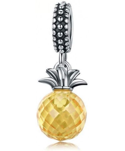 Pineapple Charm 925 Sterling Silver Fruits Charm Beads for Fashion Charms Bracelet & Necklace $10.39 Bracelets