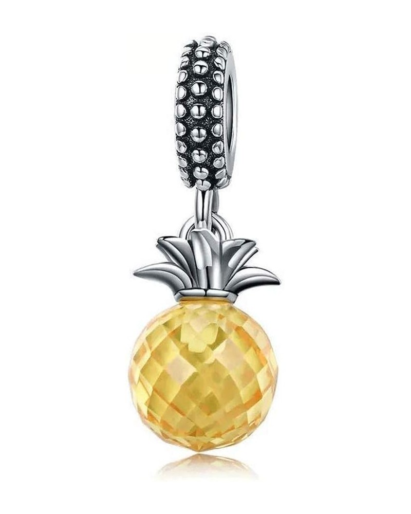 Pineapple Charm 925 Sterling Silver Fruits Charm Beads for Fashion Charms Bracelet & Necklace $10.39 Bracelets