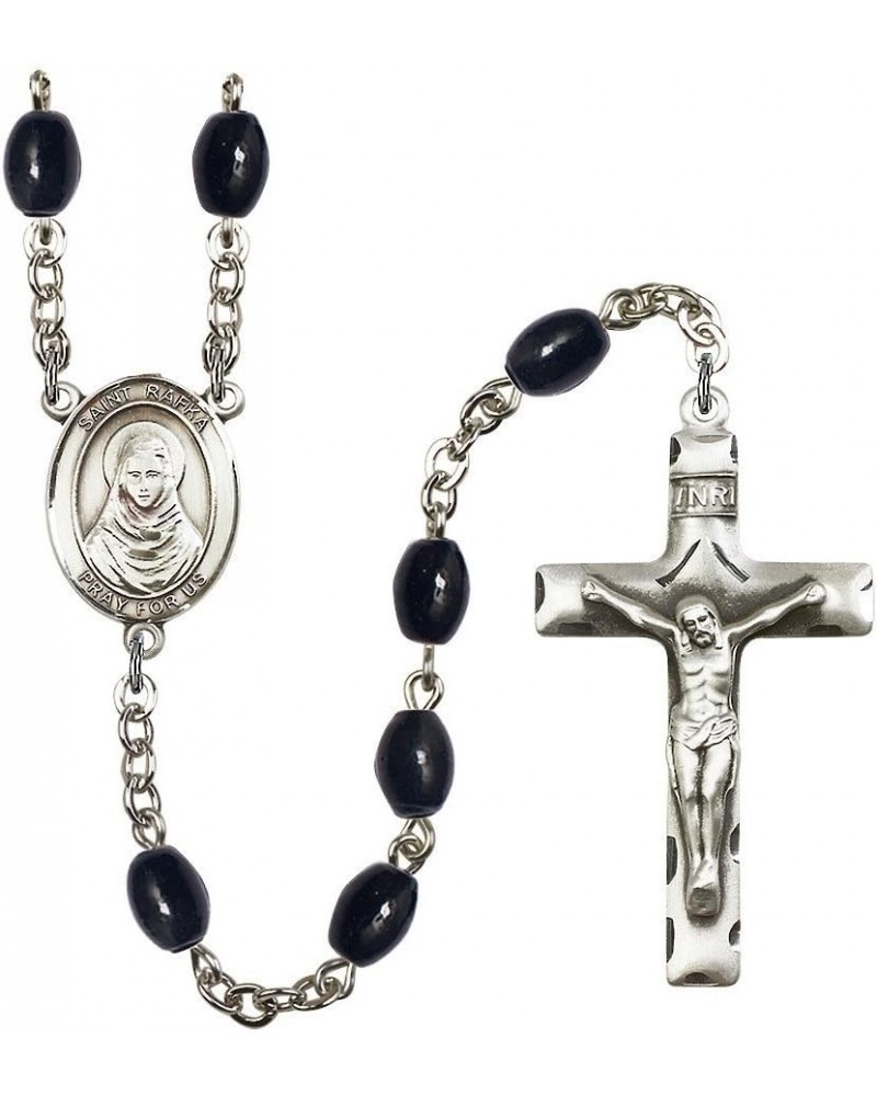 St. Rafka Silver-Plated Rosary - Every Birth Month Color and More Black Onyx, 8x6mm Beads $53.19 Necklaces