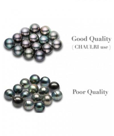 Infinity Earrings AAA Top Grade Genuine Tahitian Black Pearl 8-9mm 18K Gold Plated 925 Sterling Silver – Birthday Anniversary...