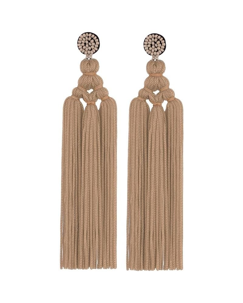 Bohemian Tassel Earrings for Women Dangling Chandelier Boho Statement Layer Earrings Long Woven Large Thread Fringe Drop Earr...