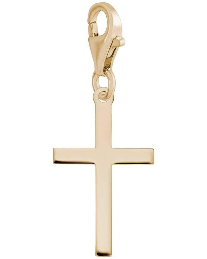 Cross Charm with Lobster Clasp Yellow Gold $15.60 Bracelets