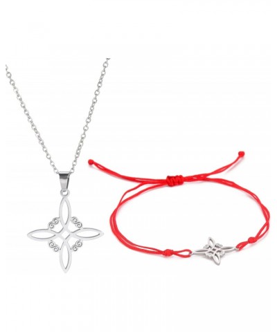 Witches Knot Bracelet Necklace Celtic Knot Wiccan Necklace for Women $12.82 Necklaces