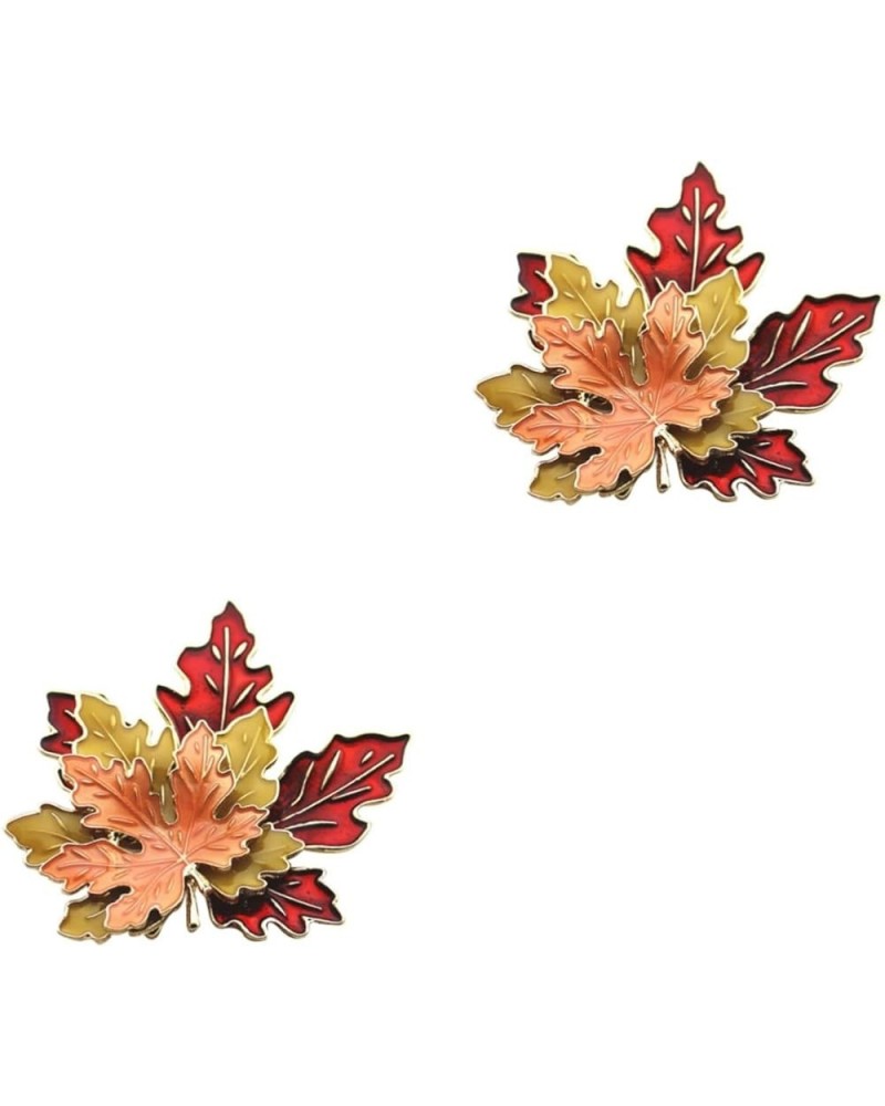 2pcs Triple Maple Leaf Brooch hat pin suit pin brooches for women fashion fall brooches for women fall pin woman thanksgiving...