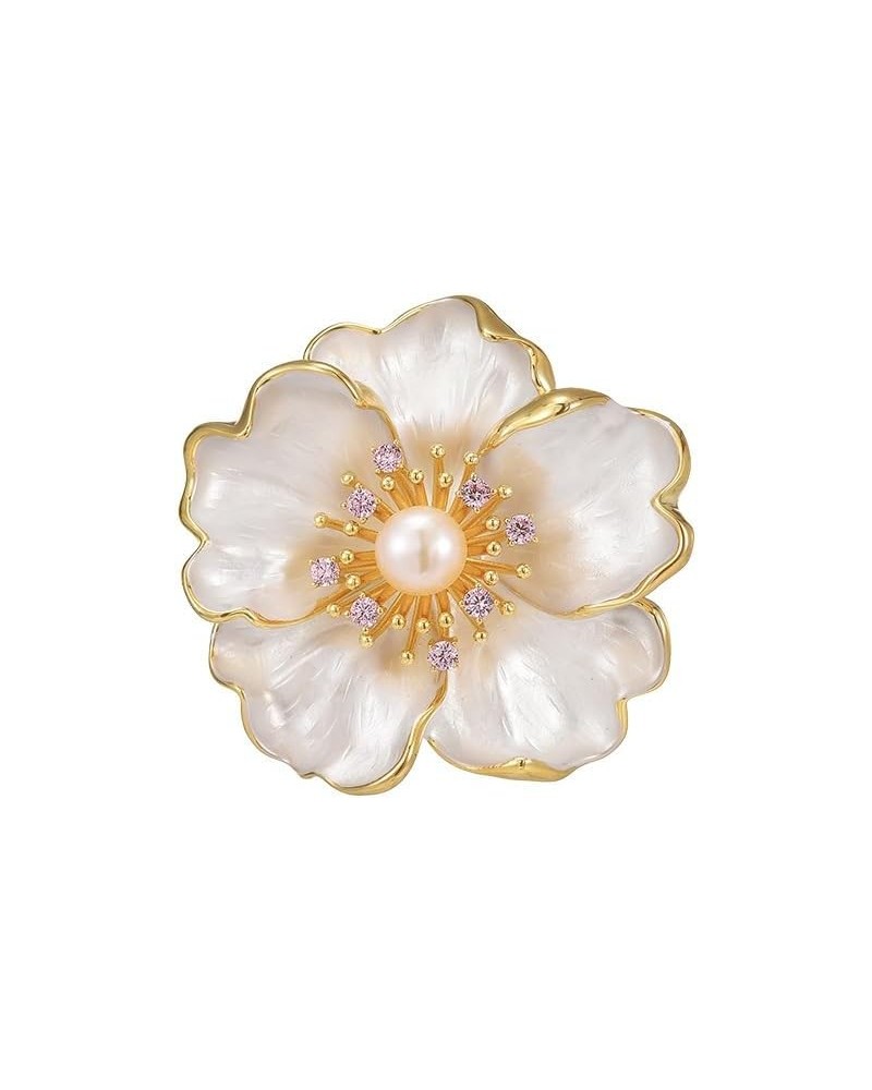 Brooch Pins For Women Fashion, Shiny Snowflake Large Beautiful Flower Brooches Jewelry For Women Floral Series Brooches and P...