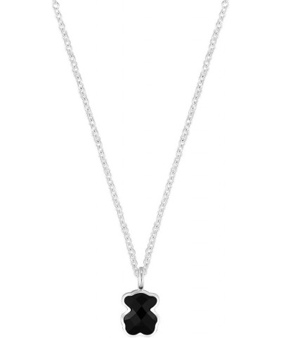 Bear Black Onyx Sterling Silver Pendant Necklace $38.48 Necklaces