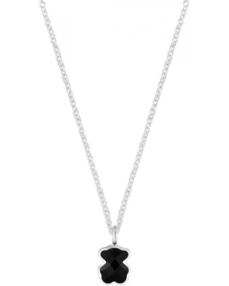 Bear Black Onyx Sterling Silver Pendant Necklace $38.48 Necklaces