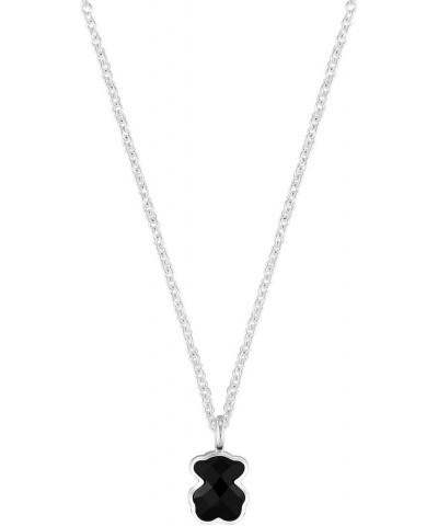 Bear Black Onyx Sterling Silver Pendant Necklace $38.48 Necklaces