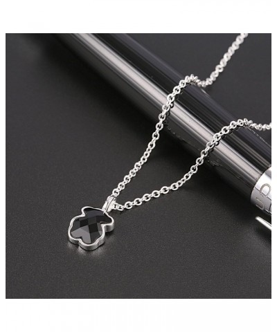 Bear Black Onyx Sterling Silver Pendant Necklace $38.48 Necklaces