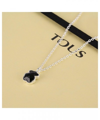 Bear Black Onyx Sterling Silver Pendant Necklace $38.48 Necklaces