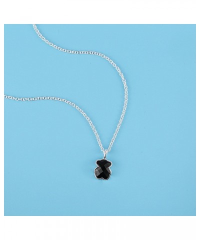 Bear Black Onyx Sterling Silver Pendant Necklace $38.48 Necklaces