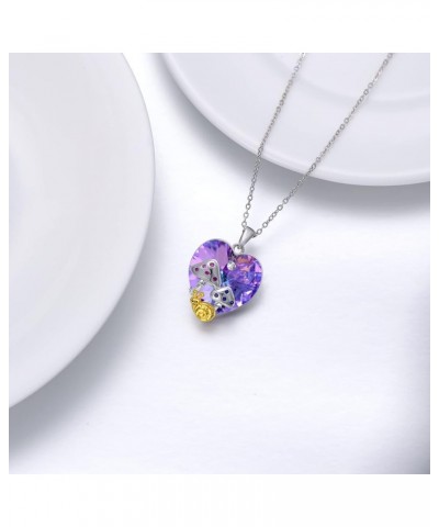 Mushroom Necklace Sterling Silver Snail Pendant Necklace Gift for Women Girls Style 3-heart crystal $39.90 Necklaces