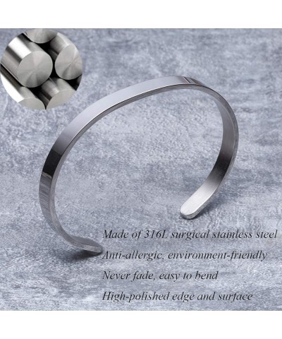 Stainless Steel Inspiration Mantra Cuff Bangle Bracelet Graduation Gift She Believed She Could So She Did $9.52 Bracelets