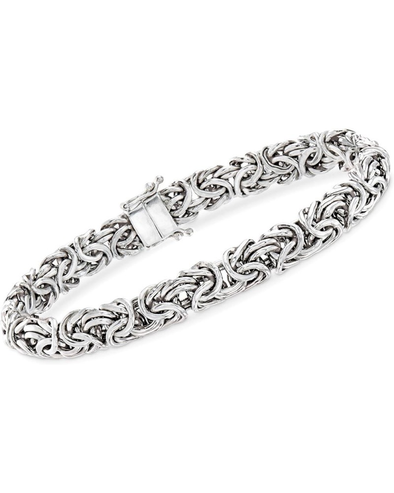 Sterling Silver Byzantine Bracelet With Magnetic Clasp 7.0 Inches $47.94 Bracelets